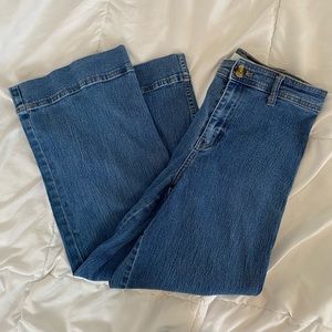 H&M Wide-Leg Pants Dark Blue (Size 6)